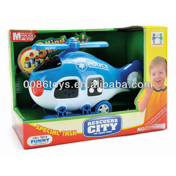 19CM B/O W/light helicopter toy